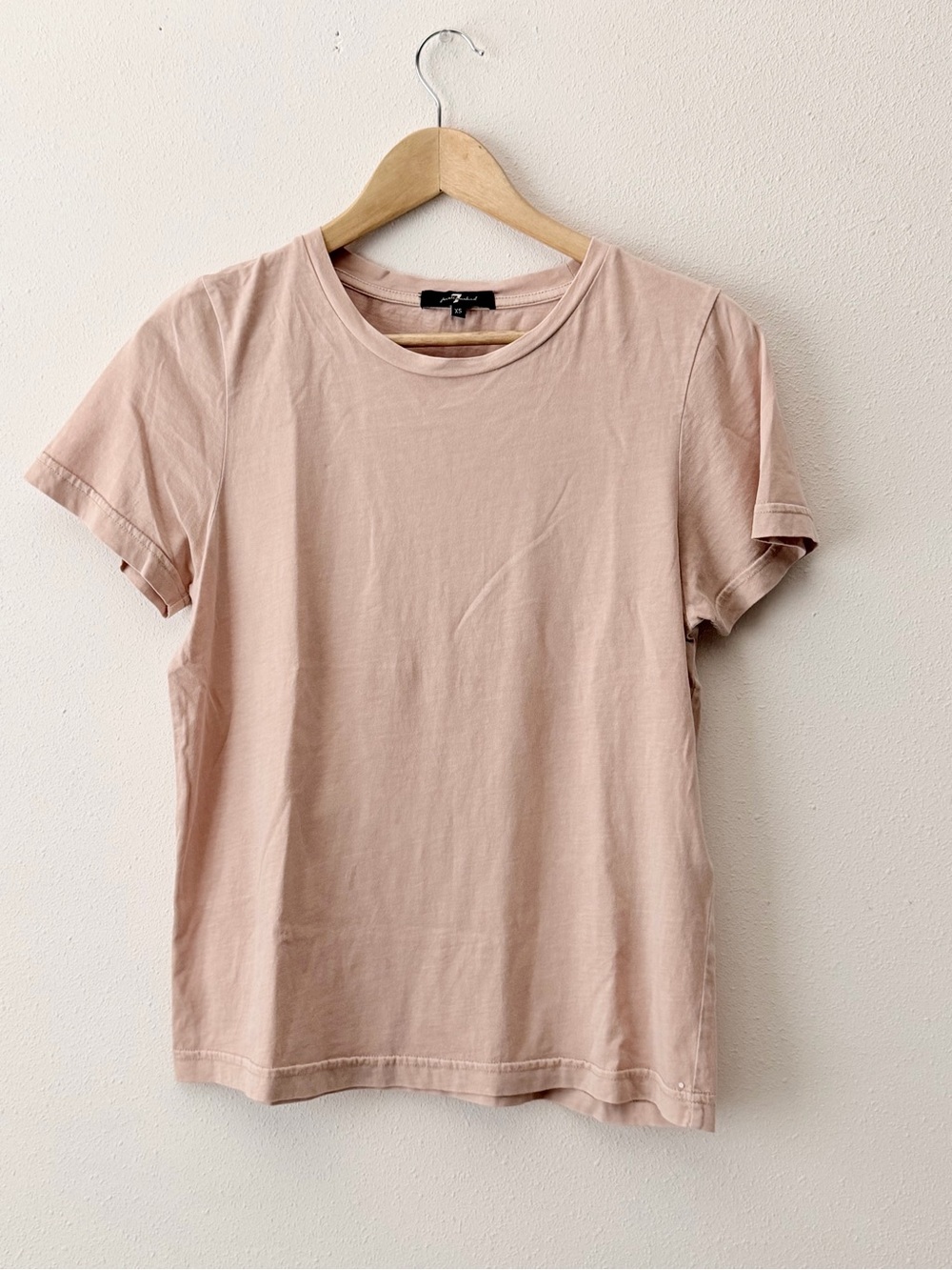 7 for all Mankind Short Sleeve Crew Tee in Taupe